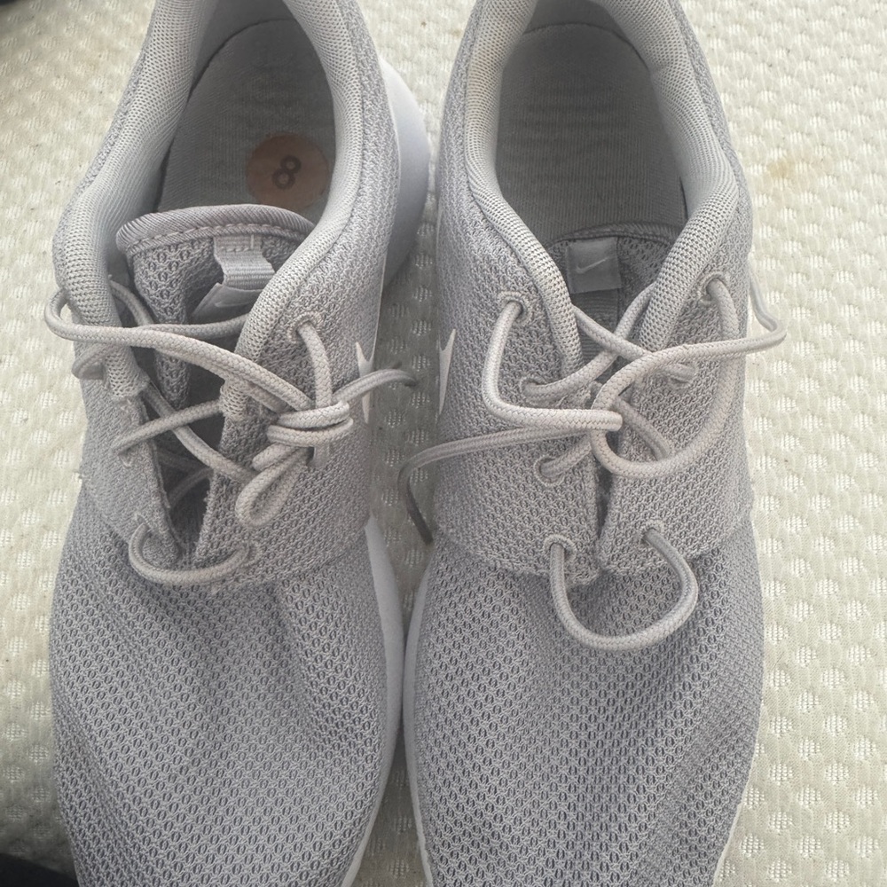 Nike White and Gray Athletic Sneakers